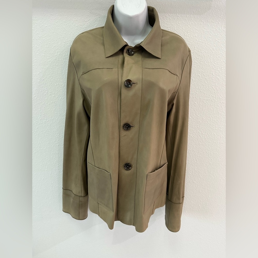 Anna Tan leather Button-Up Coat